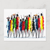 Kleuren van Afrika Briefkaart (Voorkant)