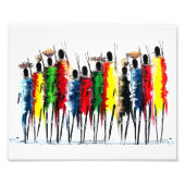 Kleuren van Afrika Foto Afdruk (Voorkant)