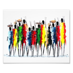 Kleuren van Afrika Foto Afdruk
