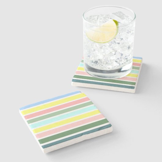 Kleuren van Bermuda Stenen Onderzetter (Zijkant)