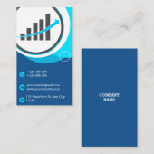 Kleuren van blauw Visitekaartje (Voorkant / Achterkant)