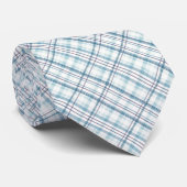 Kleuren van Blauw & Wit Plakt Patroon Stropdas (Opgerold)