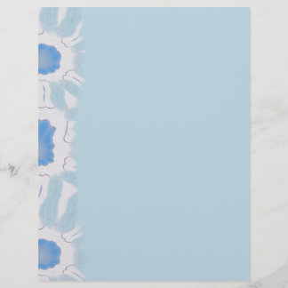 Kleuren van Blauwe Bloemen Retro Abstract Patroon