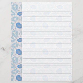 Kleuren van Blauwe Bloemen Retro Abstract Patroon