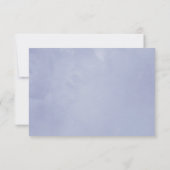 Kleuren van Blauwe Bloemenbruiloft RSVP (Achterkant)