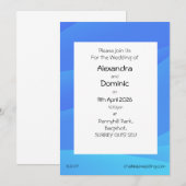 Kleuren van blauwe kleur ombre gradient achtergron kaart (Voorkant / Achterkant)