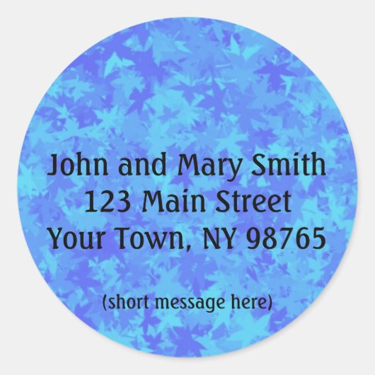 Kleuren van Blues Adreslabel Ronde Sticker (Voorkant)