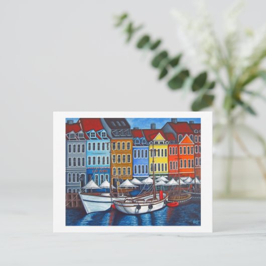 Kleuren van Briefkaart Nyhavn (Staand voorkant)