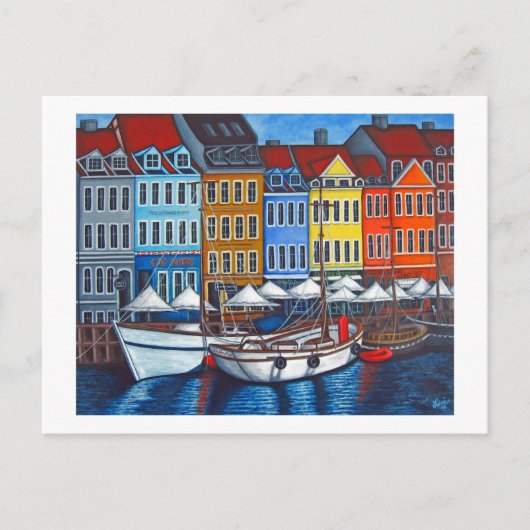 Kleuren van Briefkaart Nyhavn (Voorkant)