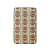 Kleuren van bruin, groen en gestreepte patroonkuns badmat (Voorkant Verticaal)