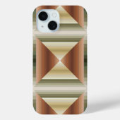 Kleuren van bruin, groen en gestreepte patroonkuns Case-Mate iPhone case (Achterkant)