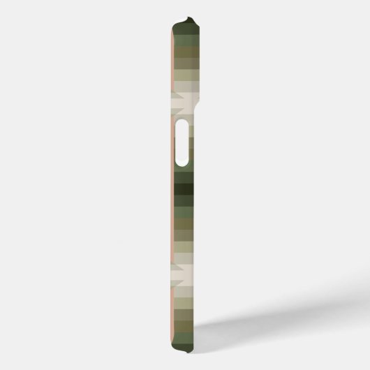 Kleuren van bruin, groen en gestreepte patroonkuns Case-Mate iPhone case (Achterkant / Rechts)