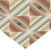 Kleuren van bruin, groen en gestreepte patroonkuns korte tafelloper (Hoek)