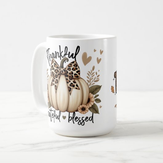 Kleuren van Bruine Thanksgiving Keramische Mok (Voorkant links)