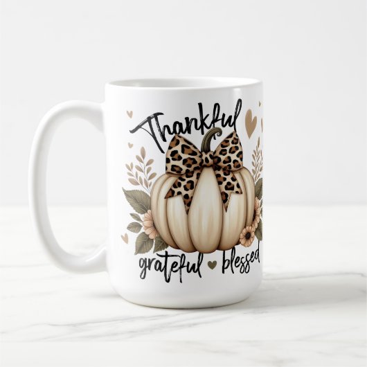 Kleuren van Bruine Thanksgiving Keramische Mok (Links)