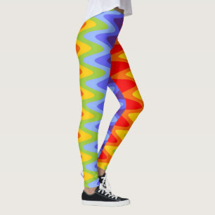 Kleuren van Chakra's / Regenboog - zigzagchevrons  Leggings