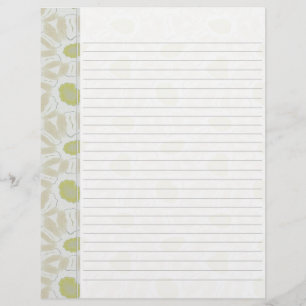 Kleuren van Chartreuse Groene Retro Bloemenpatroon