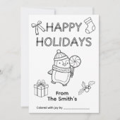 Kleuren van Christmas Kaart (Voorkant)