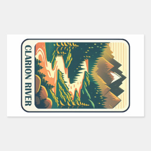 Kleuren van Clarion River Pennsylvania Rechthoekige Sticker