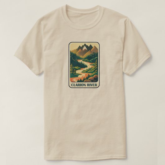 Kleuren van Clarion River Pennsylvania T-shirt (Design voorkant)