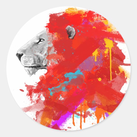 Kleuren van Courage Ronde Sticker (Voorkant)