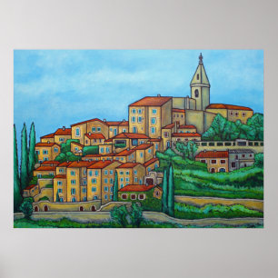 Kleuren van Crillon-le-Brave, Poster afdrukken 28x