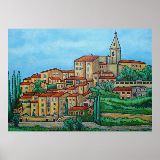 Kleuren van Crillon-le-Brave, Poster afdrukken 28x (Voorkant)