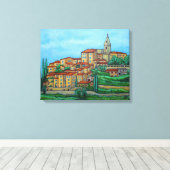 Kleuren van Crillon-le-Brave, Provence Canvas Prin Afdruk (Insitu (Houten vloer))