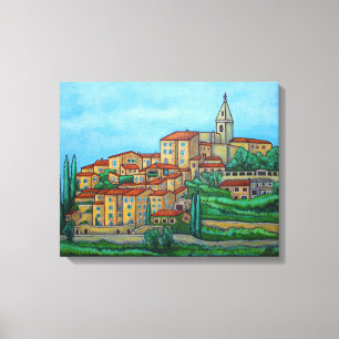 Kleuren van Crillon-le-Brave, Provence Canvasprint Canvas Afdruk