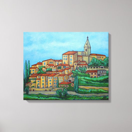 Kleuren van Crillon-le-Brave, Provence Canvasprint Canvas Afdruk (Voorkant)