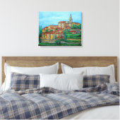 Kleuren van Crillon-le-Brave, Provence Canvasprint Canvas Afdruk (Insitu (Slaapkamer))