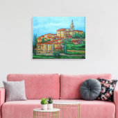 Kleuren van Crillon-le-Brave, Provence Canvasprint Canvas Afdruk (Insitu (Woonkamer))