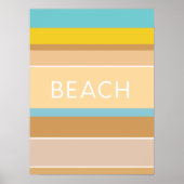 Kleuren van de Abstracte Beach Sand Ocean Modern Poster (Voorkant)
