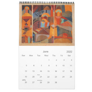 Kleuren van de Abstracte Tekening van Paul Klee Kalender