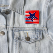 Kleuren van de Amerikaanse vlag Vierkante Button 5,1 Cm (In situ)