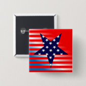 Kleuren van de Amerikaanse vlag Vierkante Button 5,1 Cm (Voorkant /achterkant)