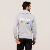 Kleuren van de AroAce Pride-vlag Hoodie (Achterkant volledig)
