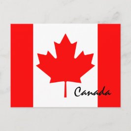 Kleuren van de Canadese esdoornblad vlag Briefkaart