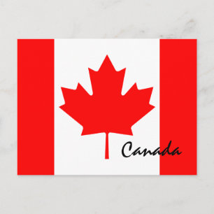 Kleuren van de Canadese esdoornblad vlag Briefkaart