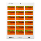 Kleuren van de Esdoornblad Herfst Natuurfotografie Etiket (Full Sheet)
