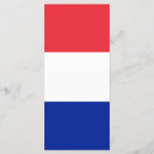 Kleuren van de Franse vlag Franse diner Menu (Achterkant)
