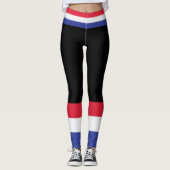 Kleuren van de Franse vlag. Leggings (Voorkant)