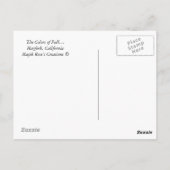 Kleuren van de Herfst... Briefkaart (Achterkant)