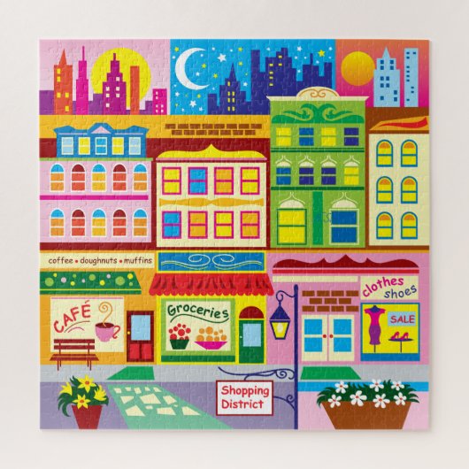 Kleuren van de Hoofdstraat Legpuzzel (Verticaal)