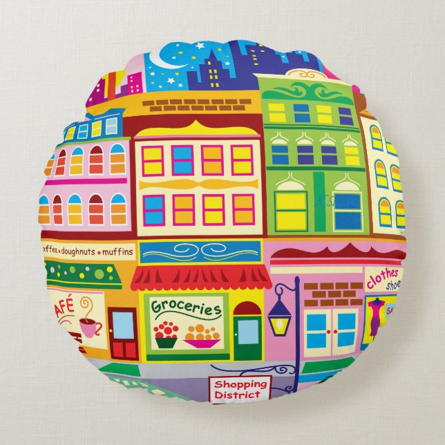 Kleuren van de hoofdstraat rond kussen (Voorkant)
