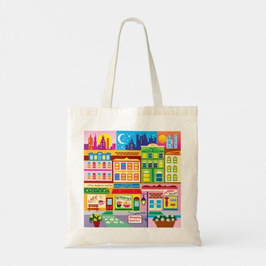 Kleuren van de hoofdstraat tote bag (Achterkant)