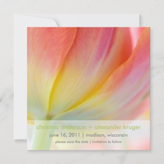 Kleuren van de Lente • Bewaar de Datum Aankondigin Save The Date (Voorkant)
