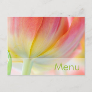 Kleuren van de lente · Menu Briefkaart
