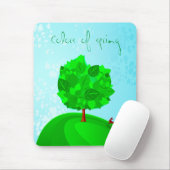 kleuren van de lente, mousepad muismat (Met muis)