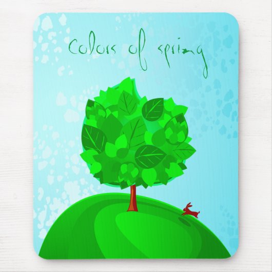 kleuren van de lente, mousepad muismat (Voorkant)